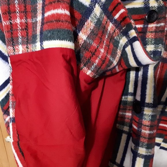 COPY - NWT Desigual red & white tartan print coat jacket - Picture 10 of 14